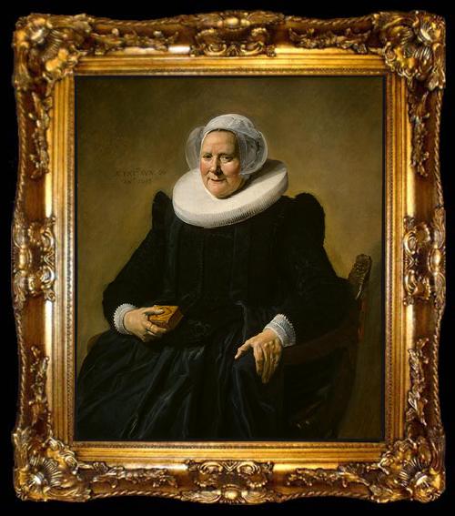framed  Frans Hals Portrait of an Elderly Lady, ta009-2